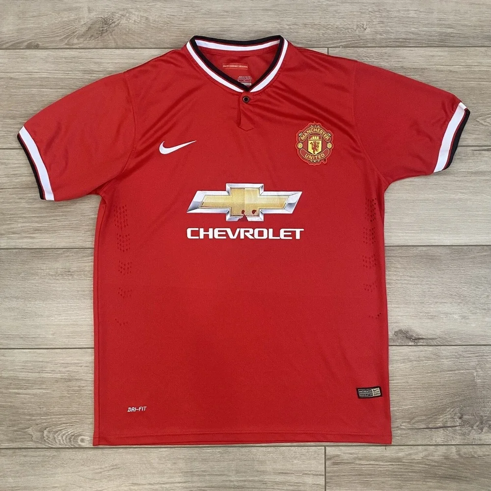 Nike Manchester United 2014 Dri Fit Red Jersey Adult Size XL Futbol Soccer Shirt